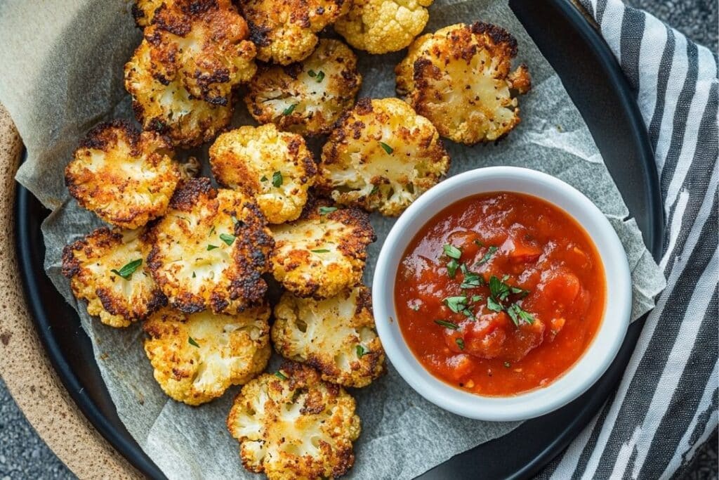 3-Ingredient Baked Cheddar Cauliflower Bites recipe