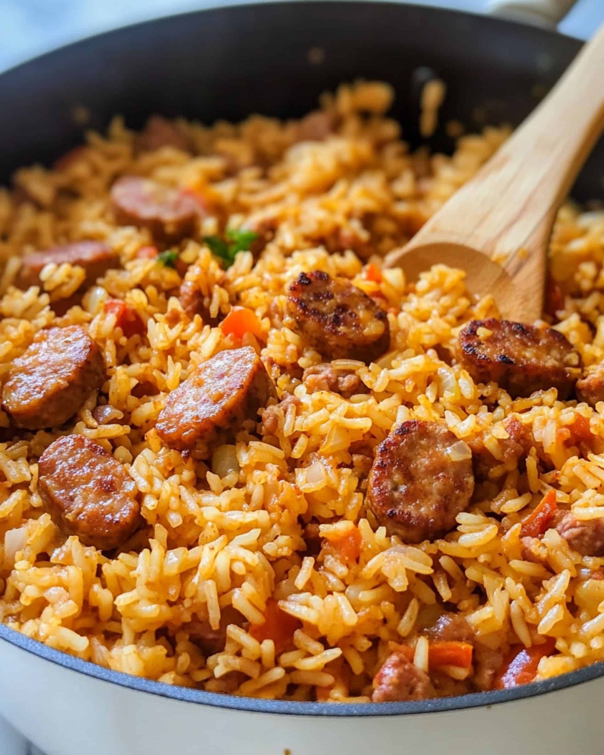 Savory One Pot Sausage and Rice Recipe