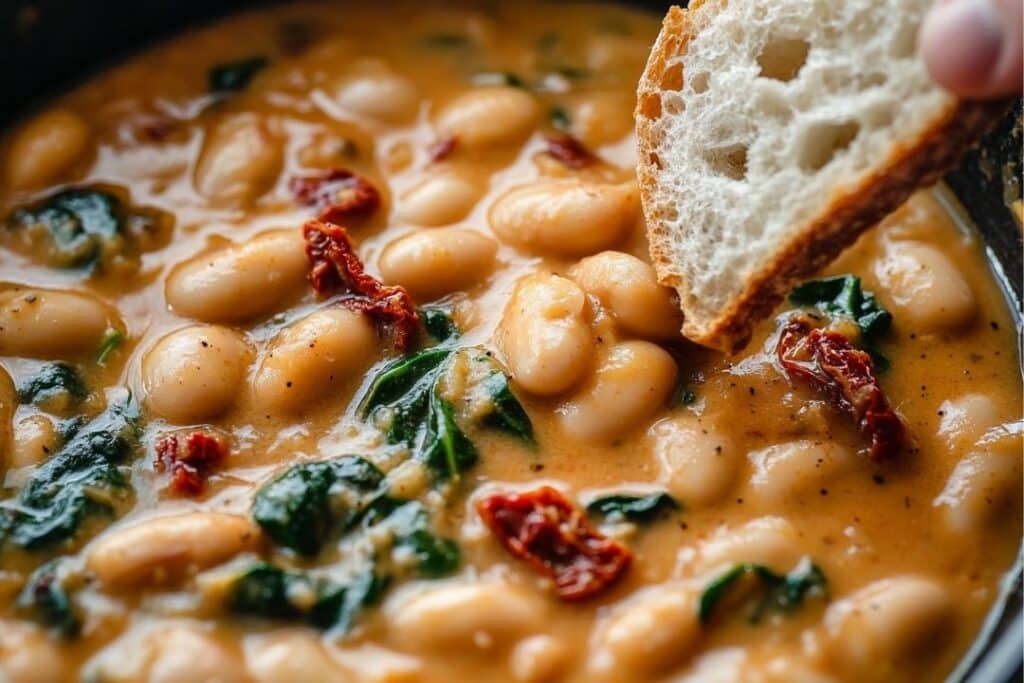 Tuscan Butter Beans with Spinach and Sun-Dried Tomato Recipe
