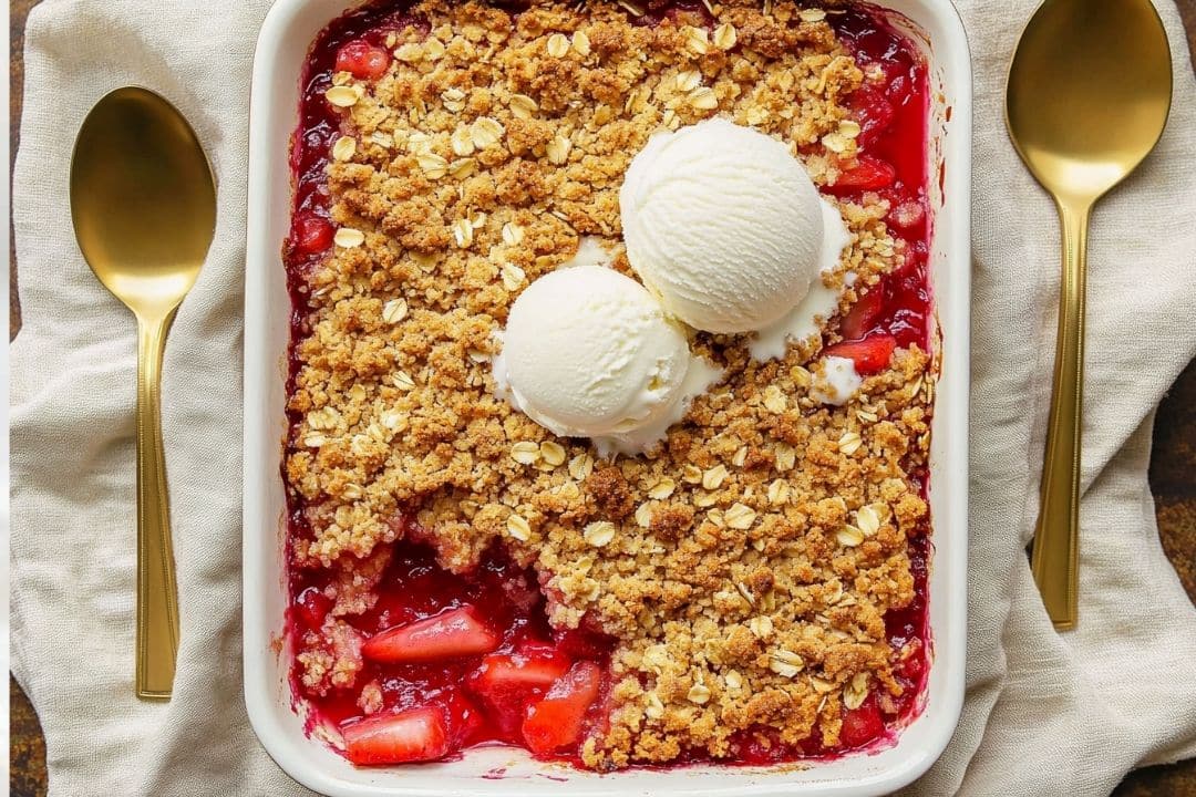Strawberry Rhubarb Crisp Recipe