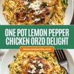 One Pot Lemon Pepper Chicken with Orzo Recipe