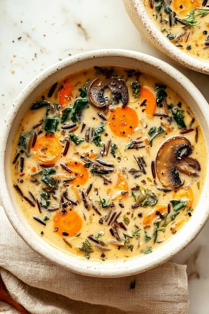 Cozy Autumn Wild Rice Soup Recipe