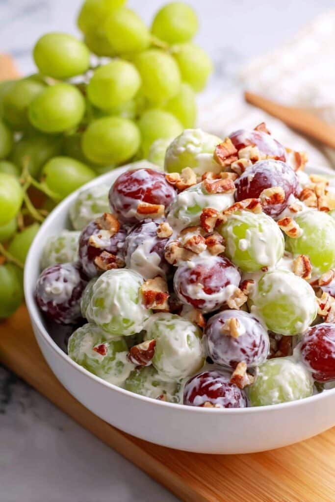 Creamy Grape Salad with Pecans Recipe