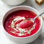 Creamy Beet, Sweet Potato, and Parsnip Soup Recipe