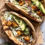 Sheet Pan Chicken Pitas with Herby Ranch Slaw Recipe