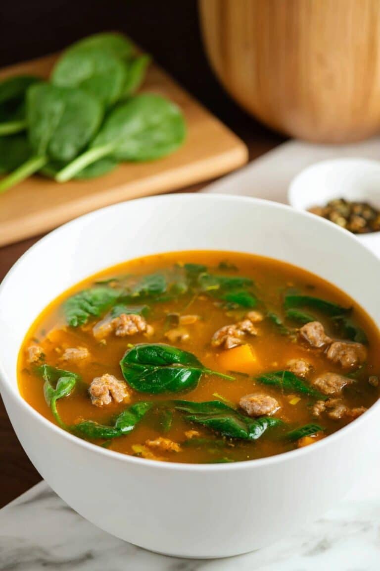 Spinach and Sweet Potato Turkey Soup Recipe