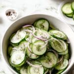 Crisp Cucumber Salad with Red Onion, Dill, and Lemon Dressing Recipe