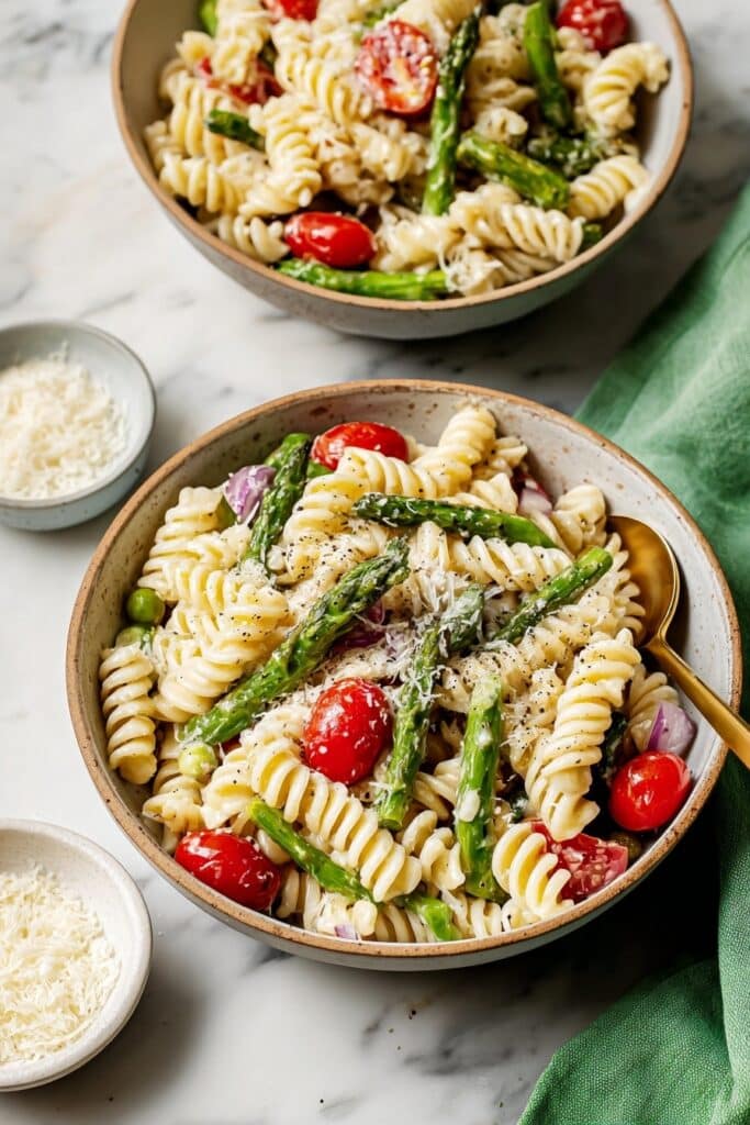 Asparagus Pasta Salad with Lemon-Dijon Dressing Recipe