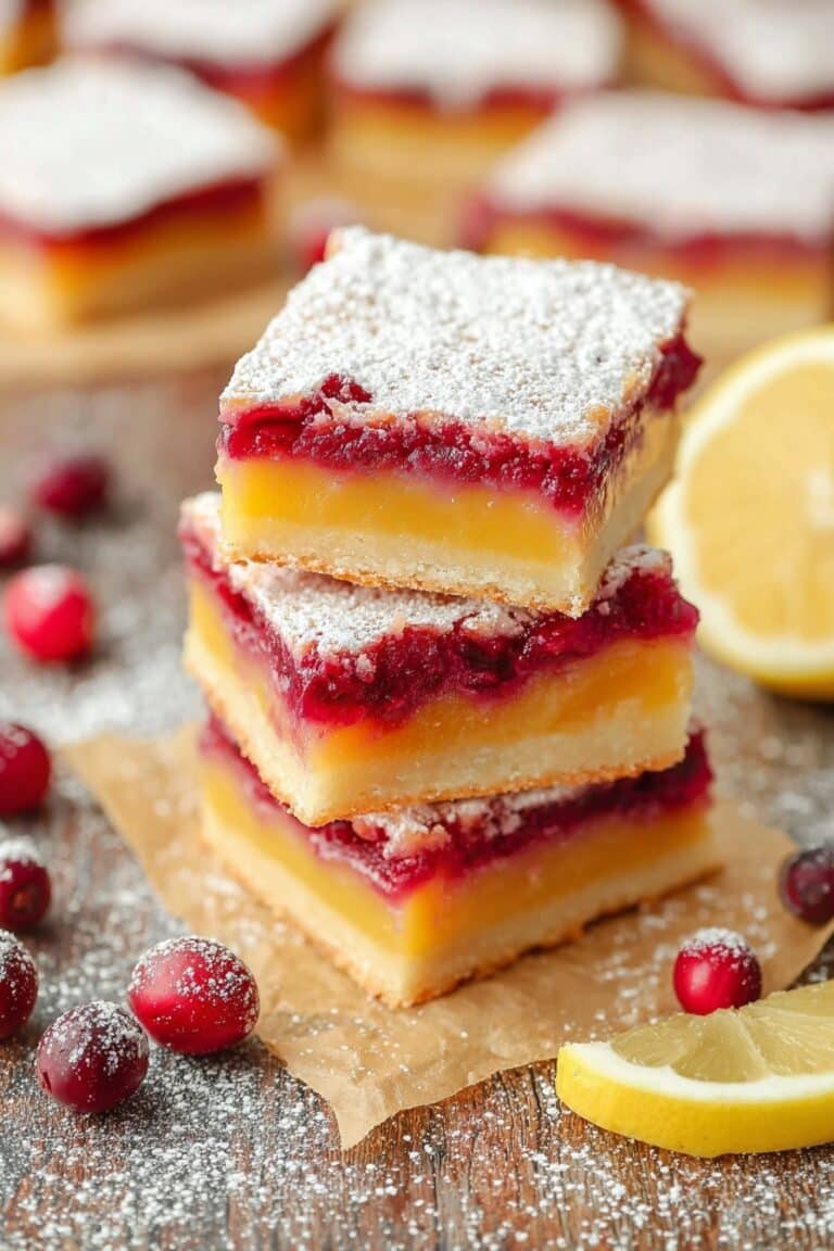 Cranberry Lemon Bars Recipe
