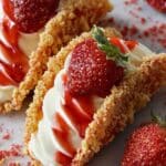 Strawberry Crunch Cheesecake Tacos Recipe