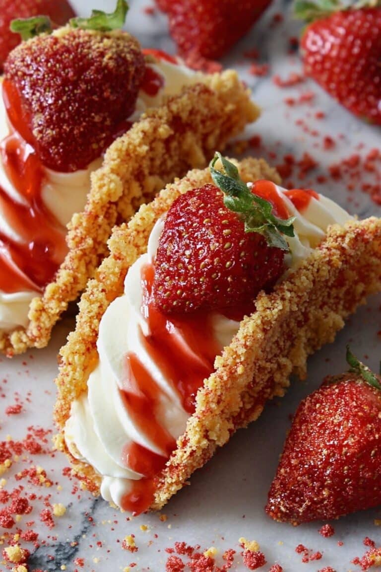 Strawberry Crunch Cheesecake Tacos Recipe