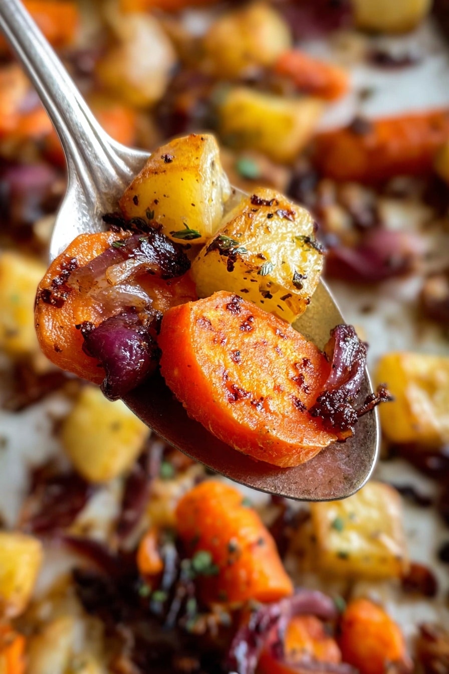 Maple Dijon Roasted Carrots and Apples Recipe