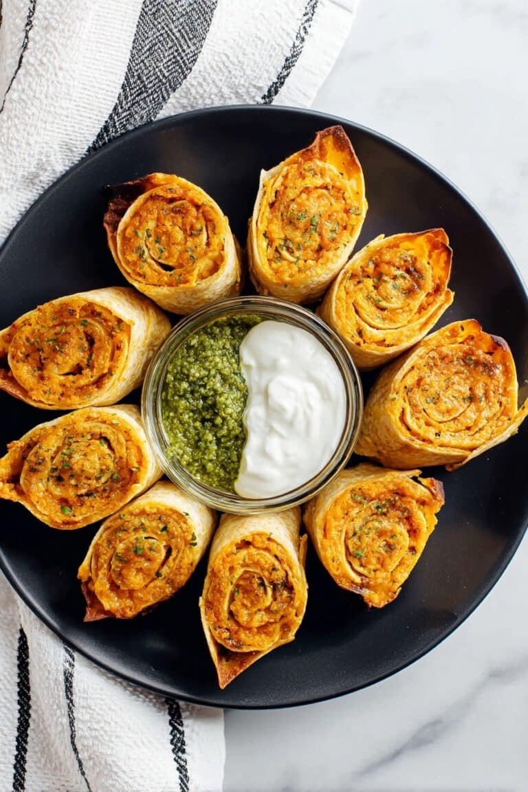 Cheesy Green Chile Antojitos with Basil Pesto Sour Cream Dipping Sauce Recipe