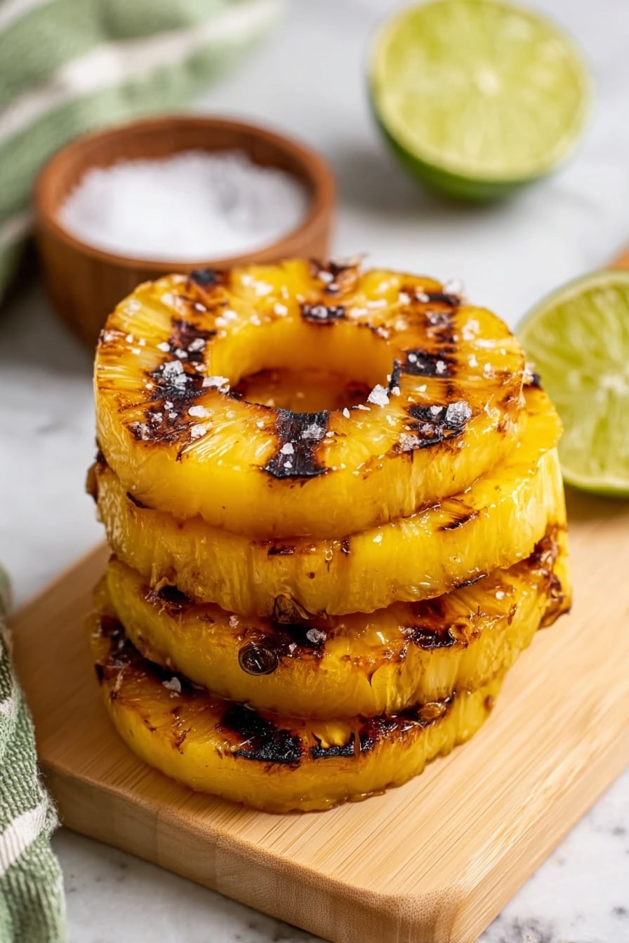 Grilled Pineapple with Lime and Coconut Recipe