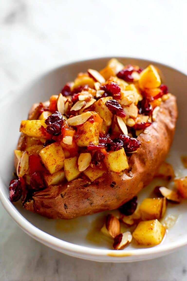 Cranberry Apple Twice-Baked Sweet Potatoes Recipe