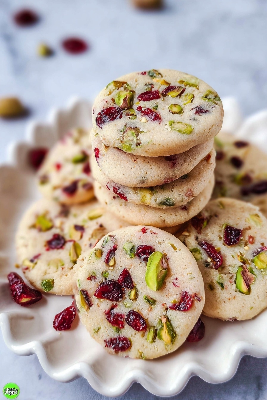 Pistachio Cranberry Shortbread Recipe