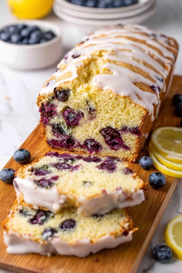 Blueberry Zucchini Bread with Lemon Glaze Recipe