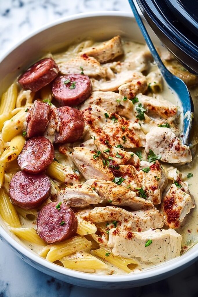 Slow Cooker Cajun Chicken Alfredo Recipe