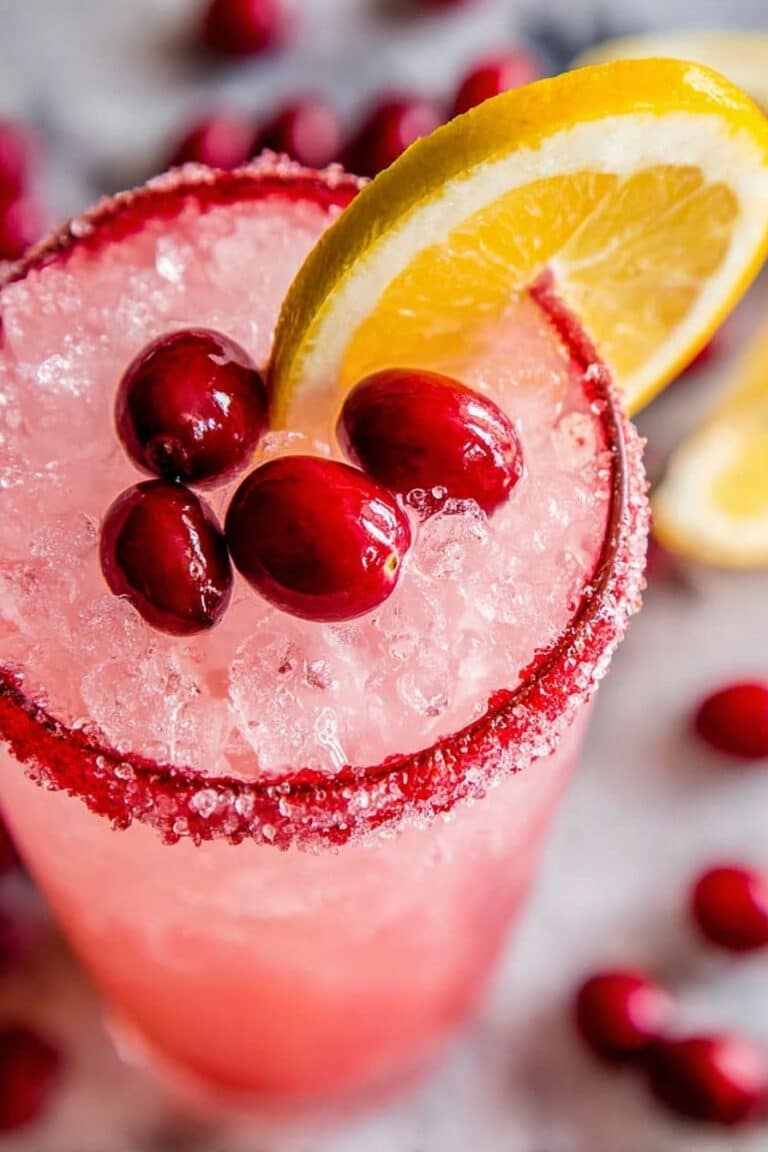 Sparkling Cranberry Orange Christmas Slush Recipe