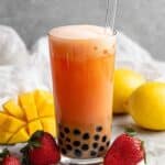 Boba Smoothie with Bursting Pearls and Frozen Fruit Recipe