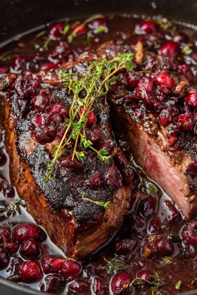Slow-Braised Beef Roast with Cranberry Balsamic Glaze Recipe