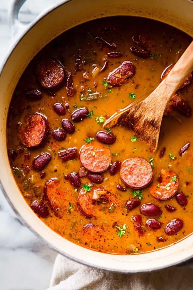 Red Beans and Rice with Spicy Andouille Sausage Recipe