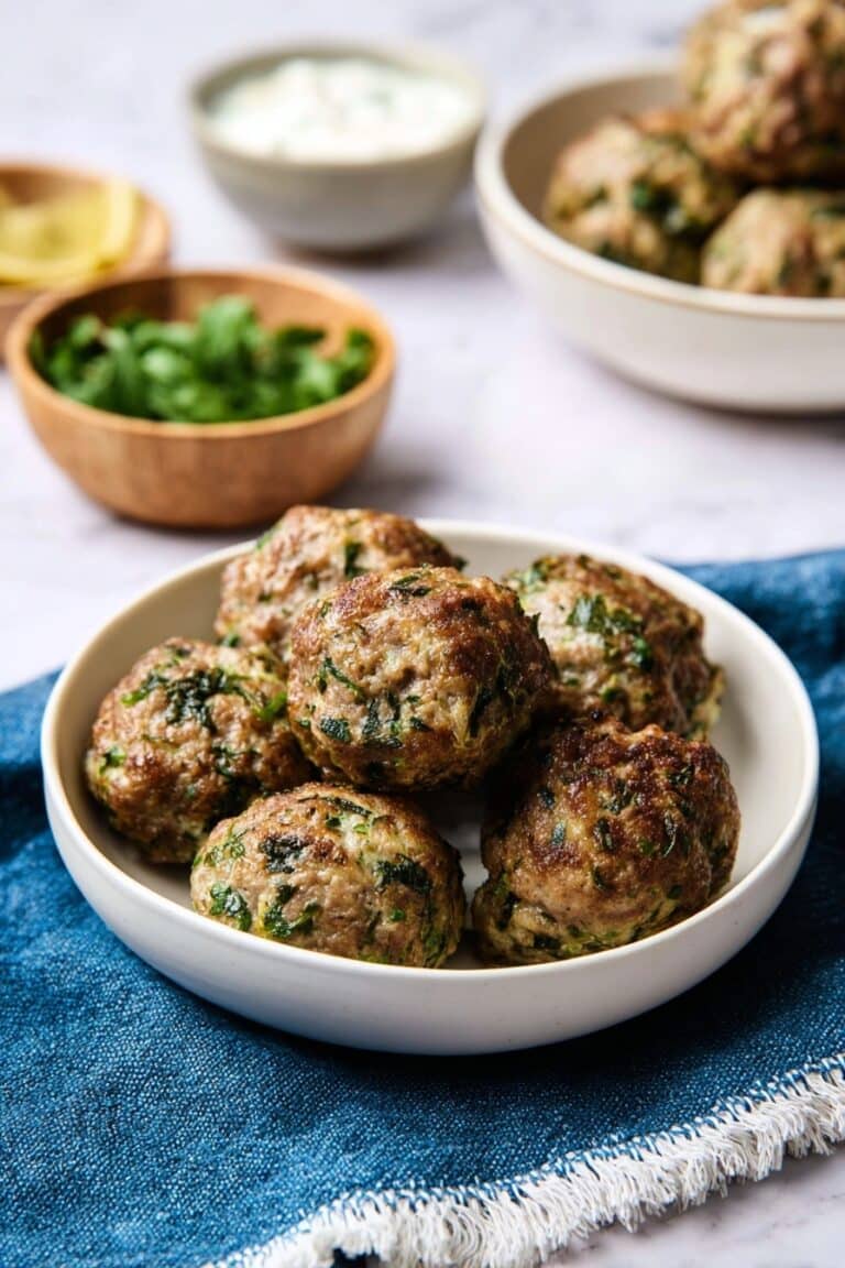 Baked Spinach Meatballs Recipe