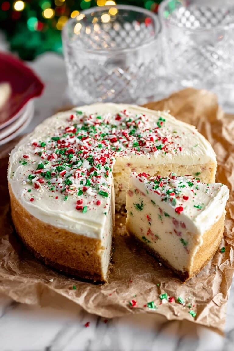 Sugar Cookie Cheesecake with Festive Sprinkles Recipe