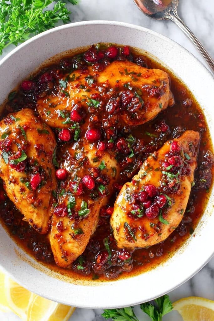 Skillet Orange Cranberry Chicken Recipe