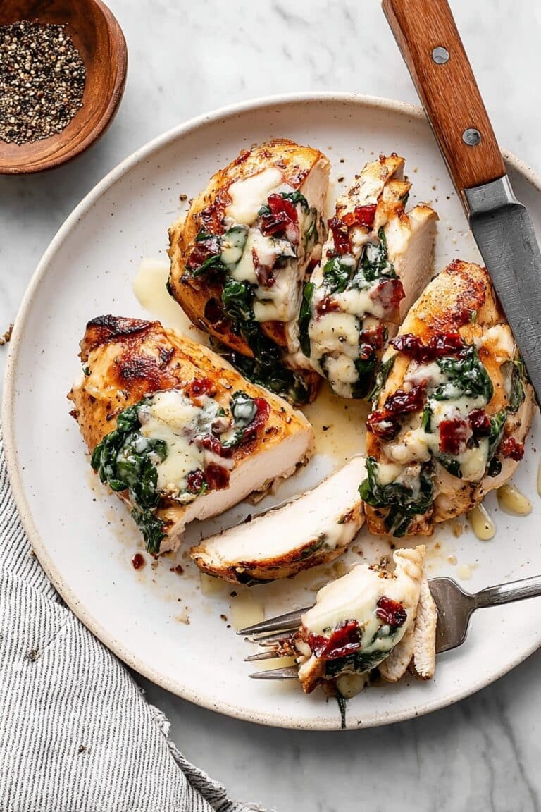 Christmas Stuffed Chicken Breasts with Cranberry and Brie Recipe
