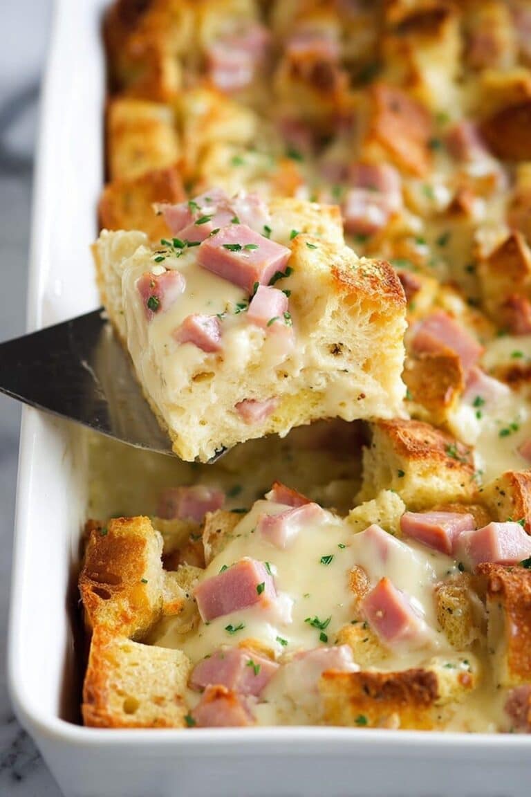 Eggs Benedict Casserole with Hollandaise Sauce Recipe