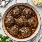 Homestyle Salisbury Steaks in Rich Mushroom Gravy Recipe