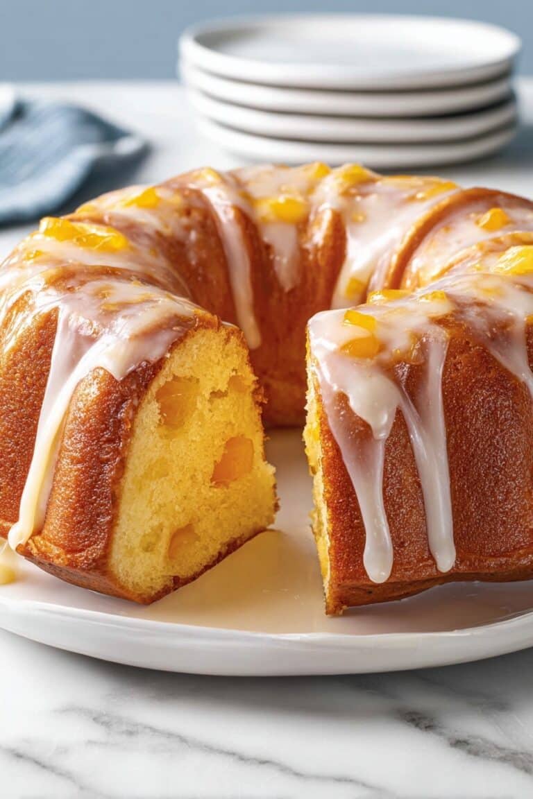 Unbelievably Delicious Peach Cobbler Pound Cake Recipe