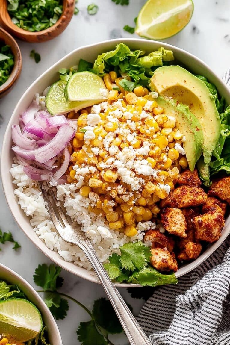 Street Corn Chicken Rice Bowls Recipe
