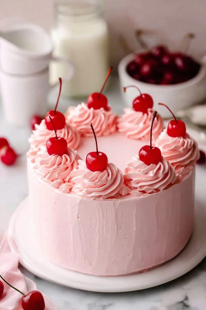 Homemade Cherry Chip Cake Recipe