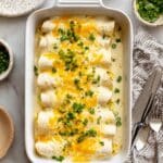 White Chicken Enchiladas with Rotisserie Chicken Recipe