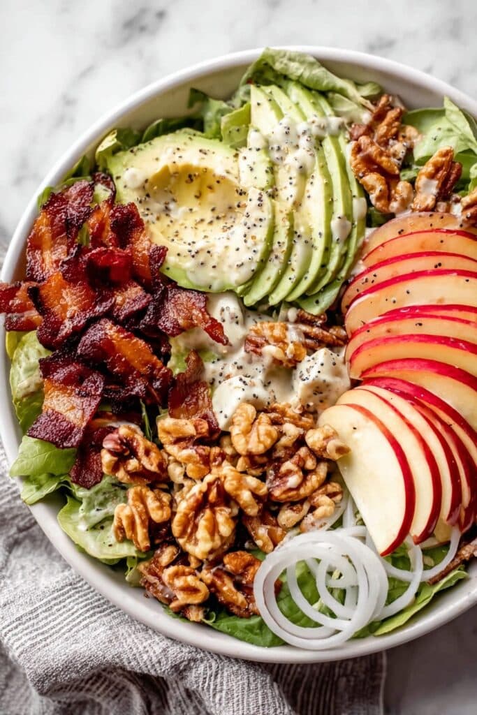 Apple Salad with Candied Walnuts and Poppy Seed Dressing Recipe