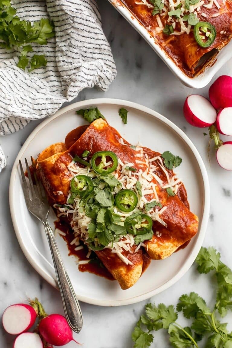 High Protein Chicken Enchiladas Recipe