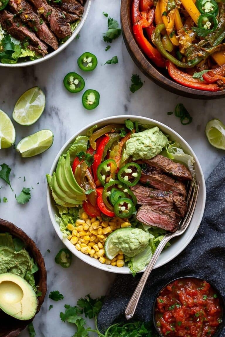 Fajita Steak Burrito Bowls Recipe