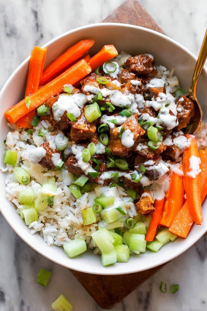 Crispy Buffalo Chicken Bowls Recipe