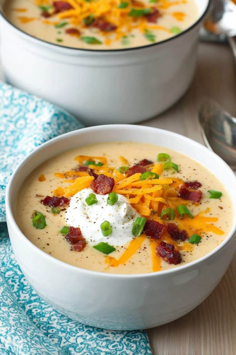Baked Potato Soup (Stovetop and Crock Pot) Recipe