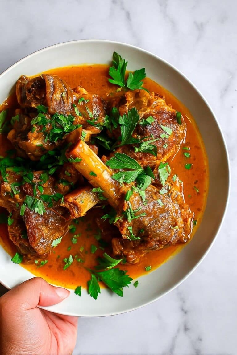 Easy Lamb Shanks with Mushroom-Infused Tomato Sauce (Instant Pot, Crockpot, or Oven Braising) Recipe