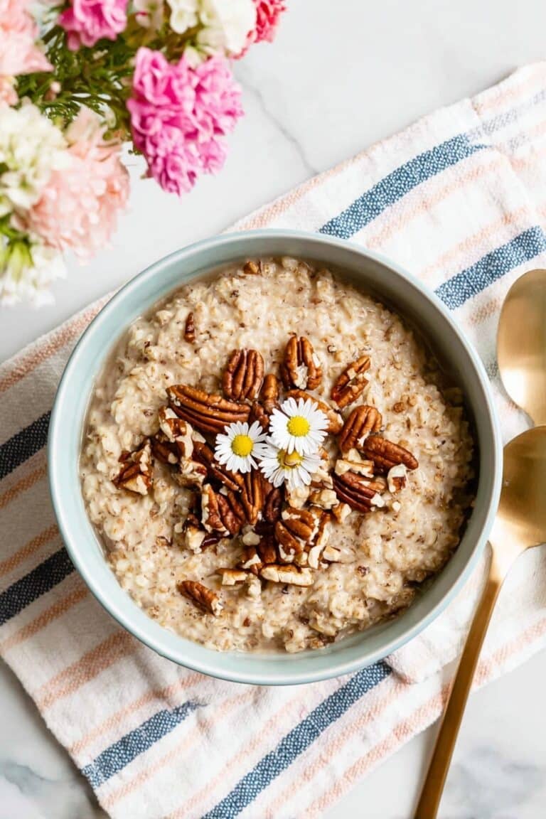 Simple Steel-Cut Oats with Dates, Cinnamon, and Pecans Recipe