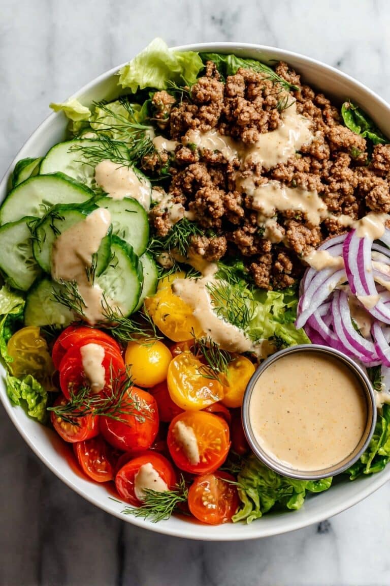 Healthy Burger Bowls with Special Sauce Recipe