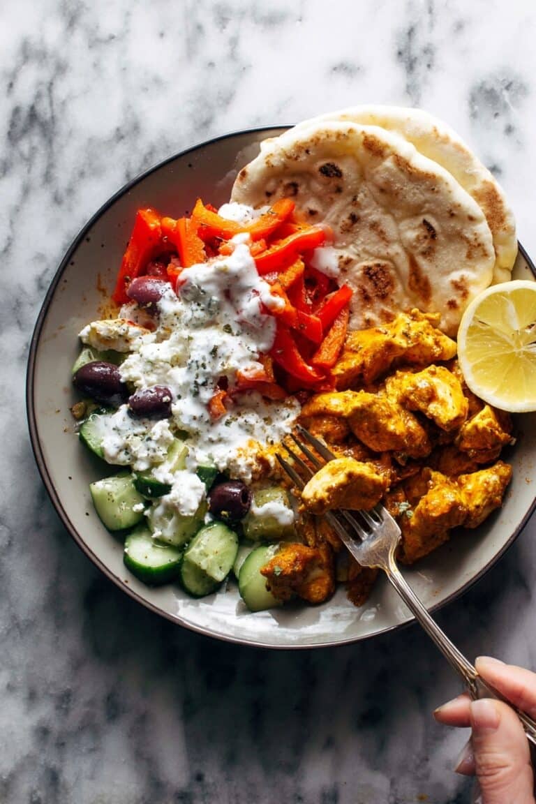 Sheet Pan Chicken Pitas with Tzatziki Recipe