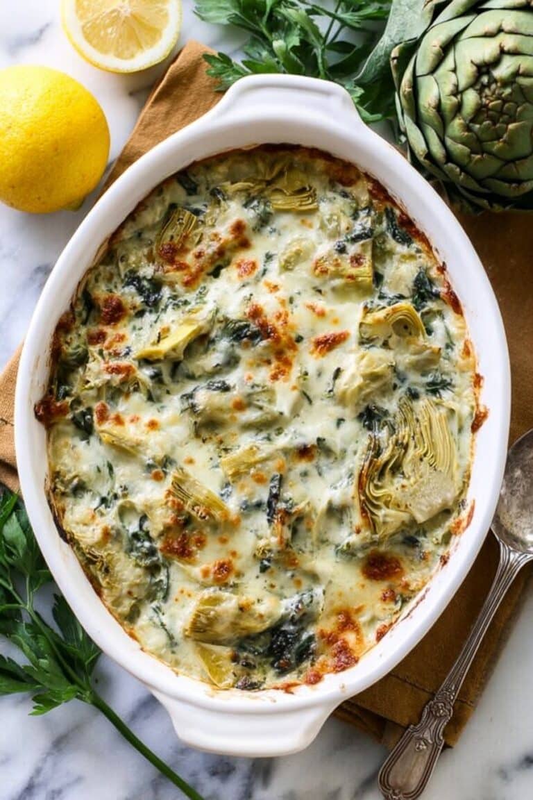 Healthy Spinach Artichoke Chicken Casserole Recipe
