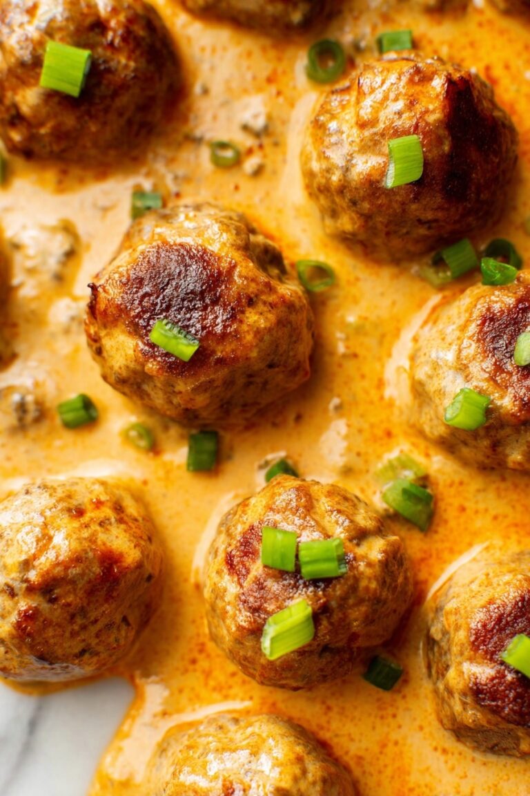 Buffalo Chicken Meatballs with Spicy Ranch Sauce Recipe