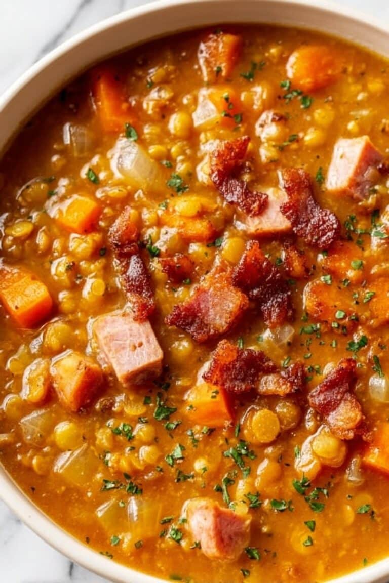 Ham and Lentil Soup (Slow Cooker) Recipe