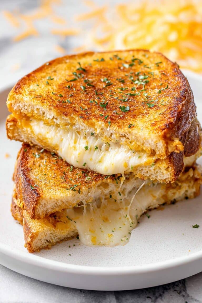 Garlic Herb Grilled Cheese Sandwich Recipe