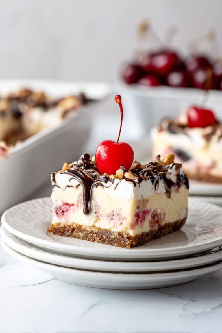 No-Bake Banana Split Cake Recipe